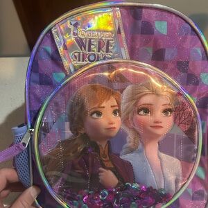 Disney Frozen Backpack with Purple and Holographic Accents